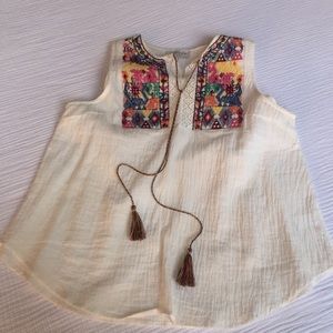 Comfortable Embroidered Tank Top